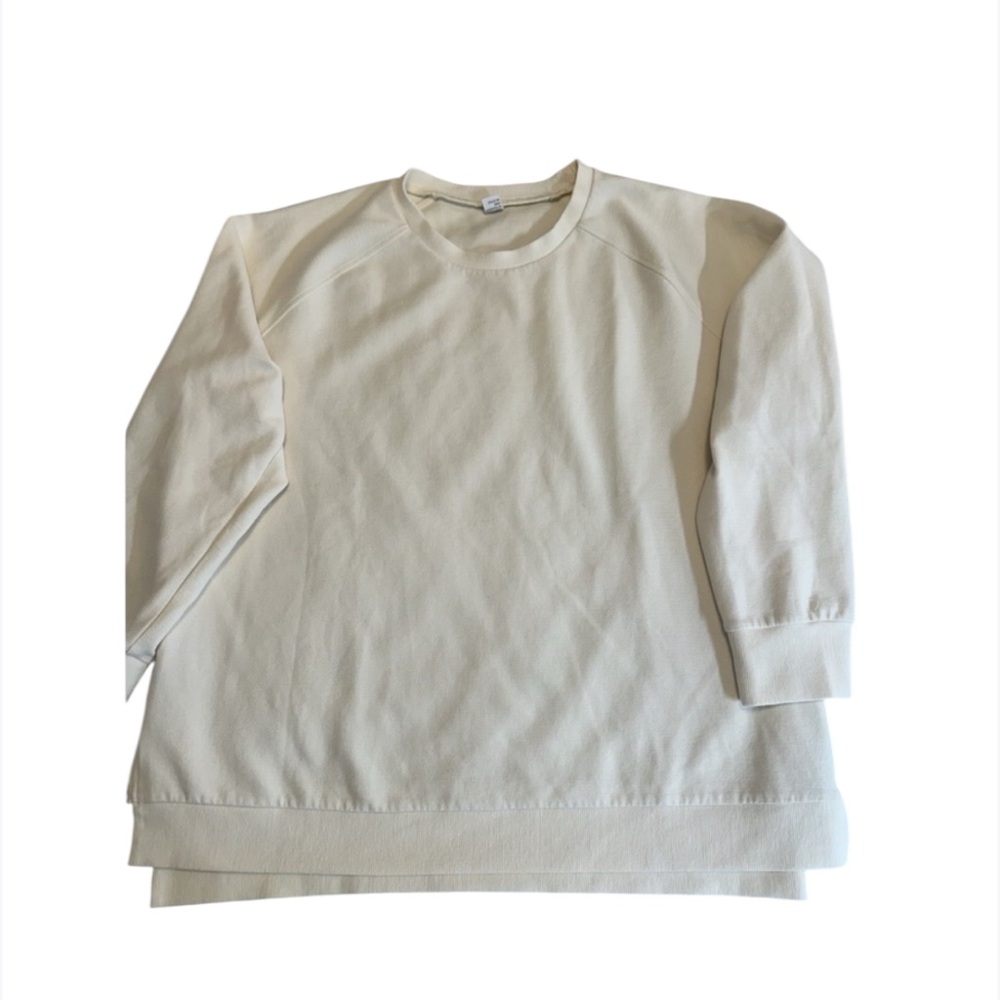 Anrabess‎ Women's XXL  Cream V Sweater with zippers on the sides